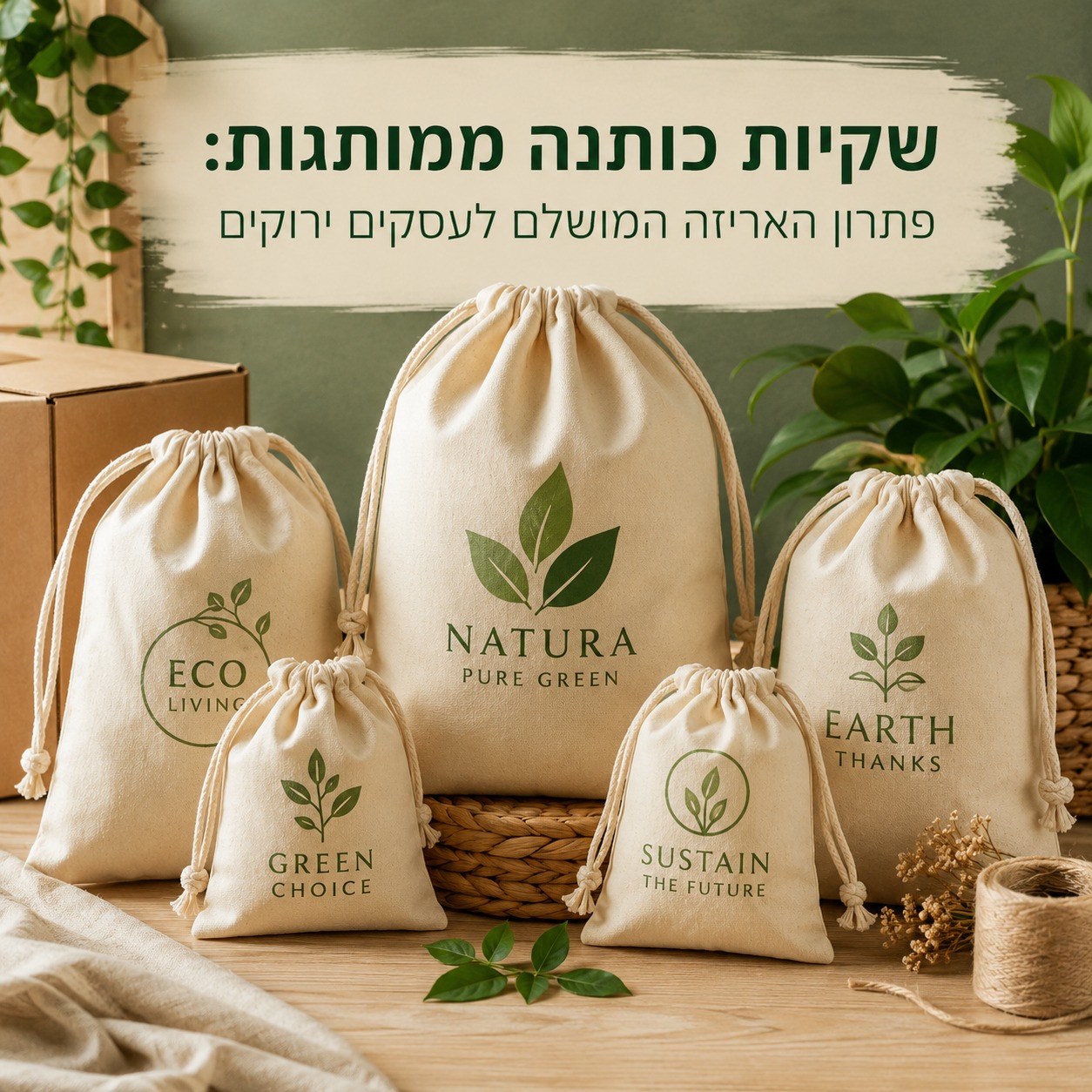 שקיות כותנה ממותגות